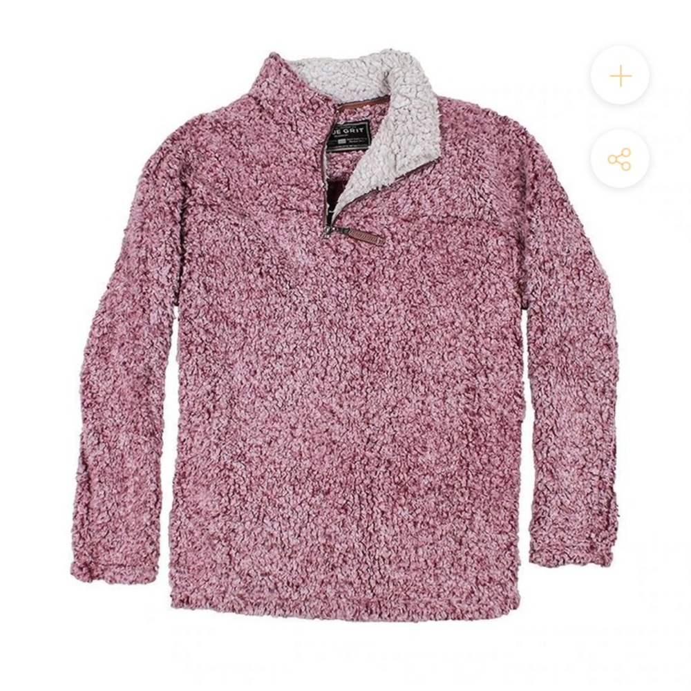 True grit frosty tipped pullover wine